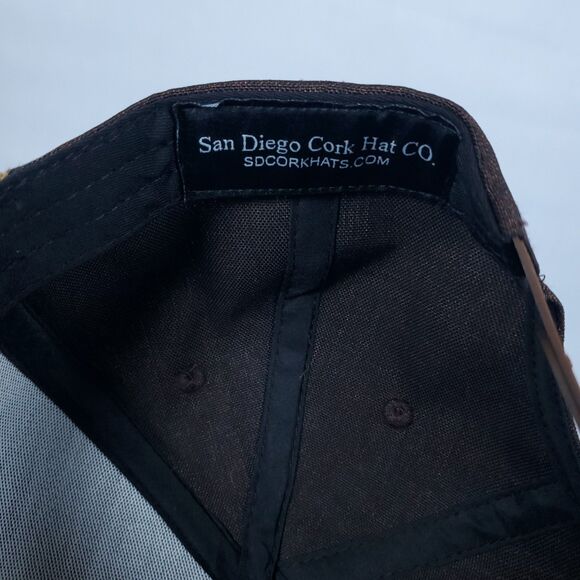 Cork Bill Trucker Hat Snapback Adjustable Cap Excellent Cond Brown - Picture 7 of 10